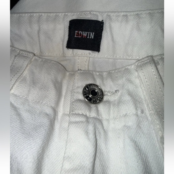 Revolve Edwin Jeans Women’s Malia Eggshell 100% Cotton Size 28 - Picture 4 of 10